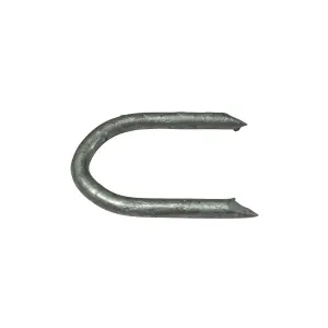 Galvanised U Nails Fencing Staples 2" X20 (U-Shaped Wire Fence Wooden Post Fasteners)