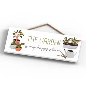 Garden The Garden Is My Happy Place Signs and Plaques