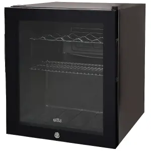 Kuhla KBC1B 46L Lockable Glass Door Wine and Drinks Cooler in Black