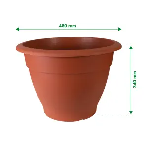 Verve Florus Brown Bell Plastic Plant pot (Dia) 46cm, (H)34cm, 35.9L