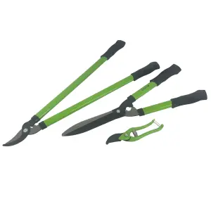 Oypla 3pc Garden Pruning Cutting Tool Lopper Shear Secateur Set