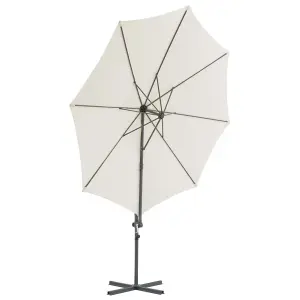 Berkfield Cantilever Umbrella with Steel Pole Sand 300 cm