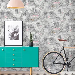 Kaleidoscope Mayang Wallpaper Grey Holden 90661