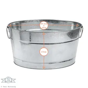 Harbour Housewares - Vintage Metal Large Drinks Bucket - Silver