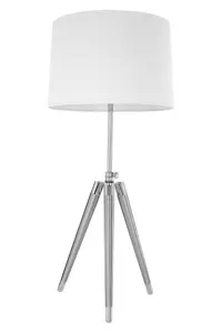 Interiors by Premier Electrum Unique Tripod Table Lamp With Cream Linen Shade