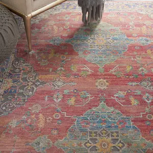 Multi Traditional Persian Easy to Clean Floral Rug For Bedroom Dining Room Living Room -239cm X 300cm