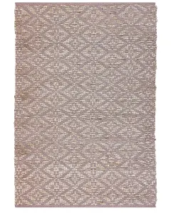 Cotton Area Rug 160 x 230 cm Beige and Pink GERZE