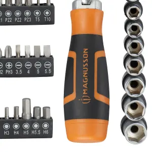 Magnusson 46 Piece Ratcheting screwdriver & bit Set