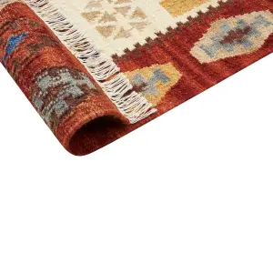 Wool Kilim Area Rug 140 x 200 cm Multicolour VOSKEHAT