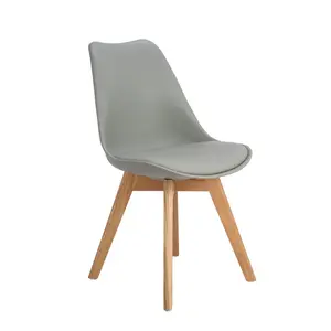 Nero Upholstered Dining Chair (Set of 2) Grey / Beech