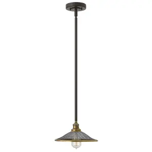 Elstead Rigby 1 Light Dome Ceiling Pendant Buckeye Bronze, E27