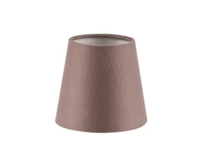 GoodHome Lokombi Taupe Fabric dyed Light shade (D)10cm