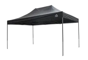 All Seasons Gazebos 3x4.5 Fully Waterproof Pop up Gazebo With Accessories Black