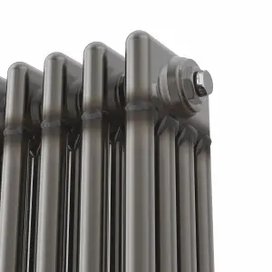 Right Radiators 600x830 mm Horizontal Traditional 4 Column Cast Iron Style Radiator Raw Metal