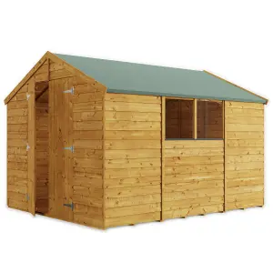 BillyOh Keeper Overlap Apex Wooden Shed - Pressure Treated - 10x8 - Windowed