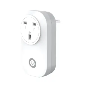 13A Smart Wireless Plug for Wireless kinetic range (UK Plug) + 1 Gang Switch White Body