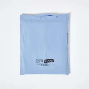 Homescapes Blue Egyptian Cotton Flat Sheet 200 TC, Super King