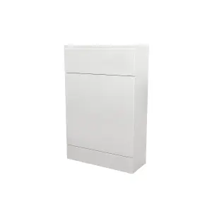 Nes Home White 500mm Freestanding Back To Wall WC Unit Bathroom