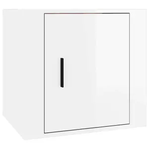 Berkfield Bedside Cabinets 2 pcs High Gloss White 50x39x47 cm