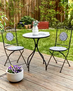 Set of 2 Garden Chairs CAMPRENA Metal Black