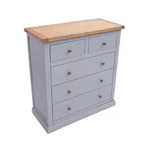 Rocca 5 Drawer Chest of Drawers Brass Knob