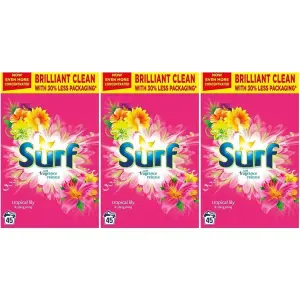 Surf Laundry Powder Tropical Lilly & Ylang-Ylang 45 Washes 2.25KG x 3