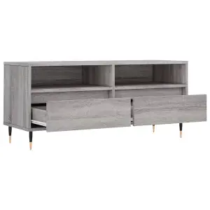 Berkfield TV Cabinet Grey Sonoma 100x34.5x44.5 cm Engineered Wood