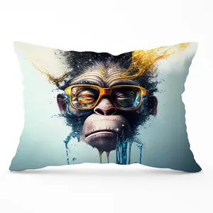 Monkey Splashart Cushions 33cm x 48cm