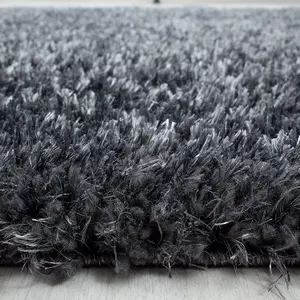 Abaseen 160x230cm Grey Cosy Shaggy Rug, Rectangular Extra Soft Touch 5cm Heavy Thick Pile, Modern Area Rugs Living & Bedroom