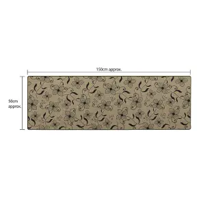 JVL Elegance Range Flowers Runner, 50x150cm