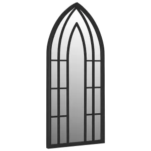 Berkfield Garden Mirror Black 70x30 cm Iron for Outdoor Use