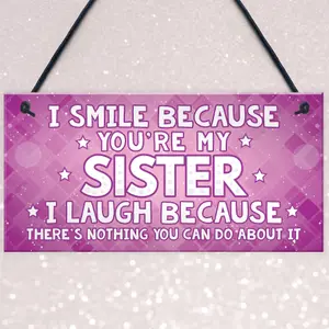 Funny Sister Plaque Gift For Sister Sign Funny Gift For Her Birthday Christmas Gift Keepsake