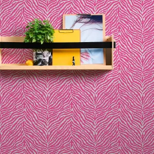 AS Creation Pink Animal Print Wallpaper Textured Paste The Wall Blown Vinyl