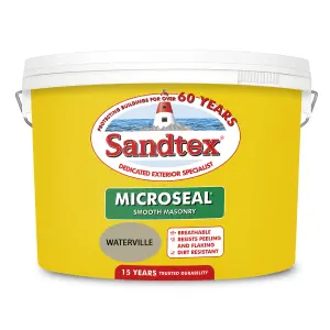 Sandtex Waterville Smooth Soft sheen Masonry paint, 10L