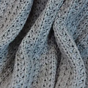 nielsen Alen Coarse Knitted Large Throw Blanket - Light Grey