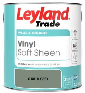 Leyland Trade Vinyl Soft Sheen Walls & Ceilings Emulsion Paint (S 5010-G30Y) - 2.5L