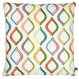 Prestigious Textiles Spinning Top Abstract Embroidered Feather Filled Cushion