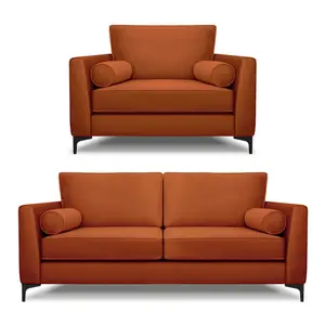 Modern Home Zara 3 Seater and Lovechair Set Marmalade