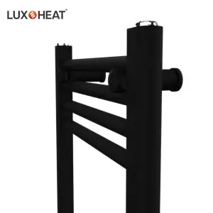 Towel Radiator Rail 1200 x 500 for Central Heating with Black Finish