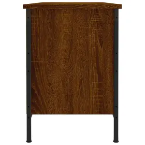 Shoe Cabinet Brown Oak 100x35x50 cm Engineered Wood