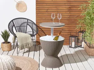 Garden Table Synthetic Material Taupe AISA