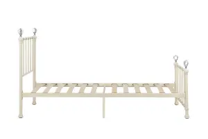 Birlea Jessica Single Bed Frame In Cream Metal 3FT