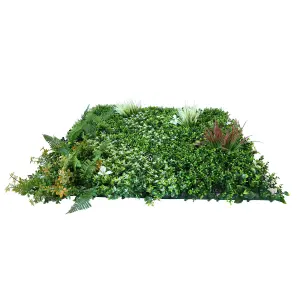 True Products Premium Artificial Green Plant Living Wall Panel 1m x 1m - Meadow