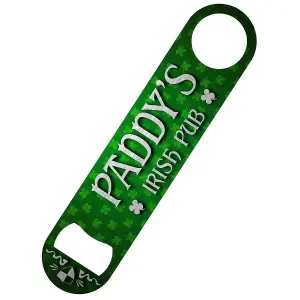 Grindstore Paddys Irish Pub Bar Blade Bottle Opener Green (One Size)