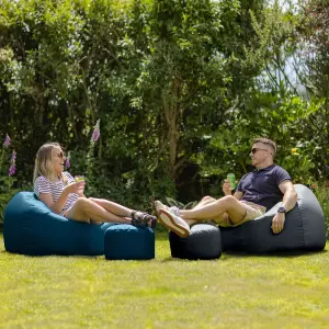 Veeva Classic Indoor Outdoor Bean Bag & Pouffe Teal Green Bean Bag Chair