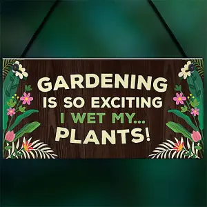 Red Ocean Gardening Gifts Funny Garden Sign Gift For Her Garden Shed Summer House Plaque