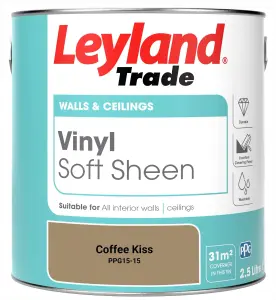 Leyland Trade Vinyl Soft Sheen Walls & Ceilings Emulsion Paint Coffee Kiss (PPG15-15) - 2.5L