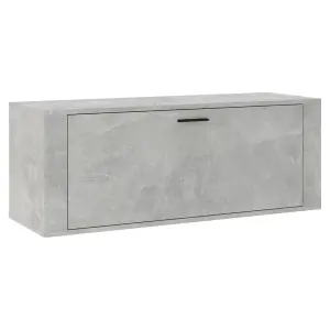 Berkfield Wall Shoe Cabinet Concrete Grey 100x35x38 cm Engineered Wood