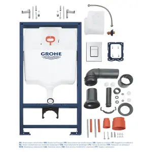 GROHE Rapid SL 3-IN-1 Wall Hung Concealed Toilet Cistern Frame 1.13m Height Including Flush Plate