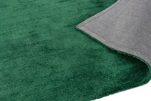 Green Plain Modern Easy to clean Rug for Dining Room Bed Room and Living Room-160cm X 230cm